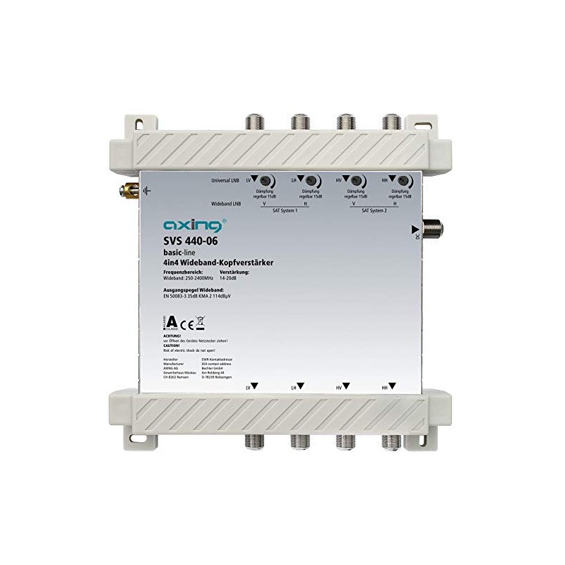 Axing SVS 440-06 Head Amplifier for 2 Wideband LNBs 20