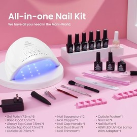 Kit de esmalte de uñas en gel Beetles con luz ultravioleta, 6 colores, kit de inicio de esmalte de uñas en gel nude, gris y rosa, manicura con remojo,