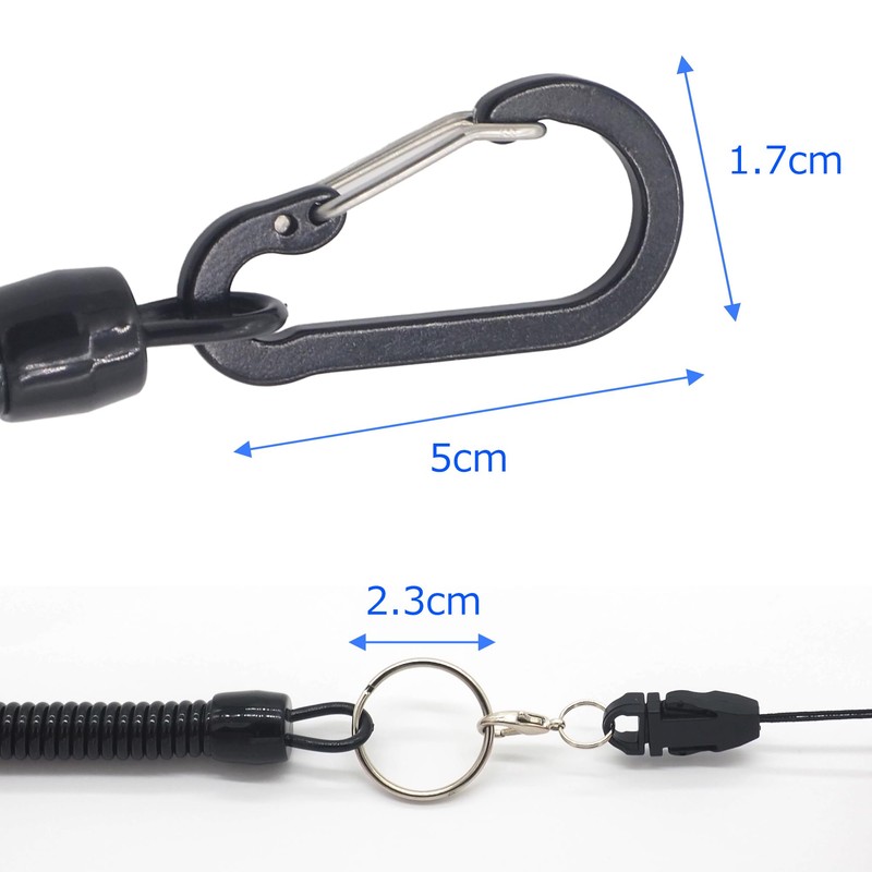 Audiophan Coil Strap, Carabiner, Bungee Strap, Spiral Cord, One-touch Detachable