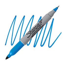Sharpie Twin Tip Permanent Marker Fine/Ultra Fine- Turquoise