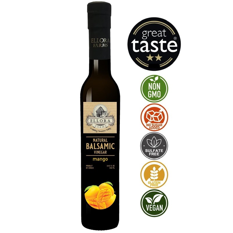 Ellora Farms, Mango fruit Infused Greek Balsamic Vinegar, thick and