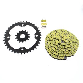 2006-2009 fits Yamaha YFM700 700 Raptor Yellow Chain and Black Sprocket 14/38 98L