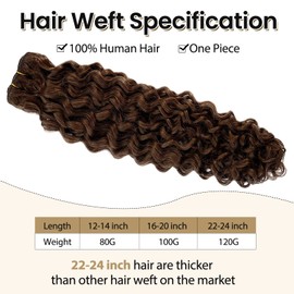 Curly Human Hair Bundles Sew in Hair Extensions Real Human Hair, 18” 100G Deep Wave Human Hair Weft Extensions Remy Hair Bundles Seamless Sew in Weft Hair Extensions Human Hair Weave Bundles for Women