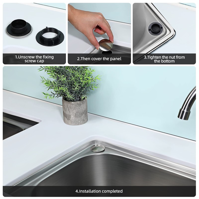 Sink Hole Cover Sink Tap Hole Plate Stopper Cover Blanking