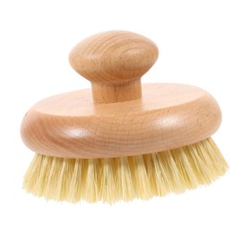 1pc Bath Brush Dry Brushing Bath Back Brush Handle Shower Brush Massager Dry Bristle Brush Dead Skin Exfoliating Bath Cleaning Brush Skin Massage Wet Portable Bath Products Sisal