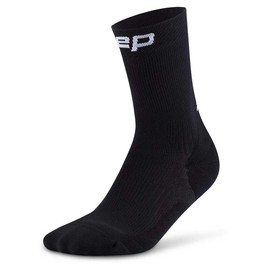 CEP - Short running socks with compression for women, Core 5.0 Mid Cut, optimal blood circulation, faster recovery and blister-free running, black