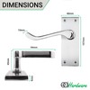 EAI Polished Chrome Victorian Scroll Door Handles | 1 Pair
