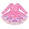 Quedoris Girls Twirly Printed Casual Party Long Sleeve Dress Fantasy