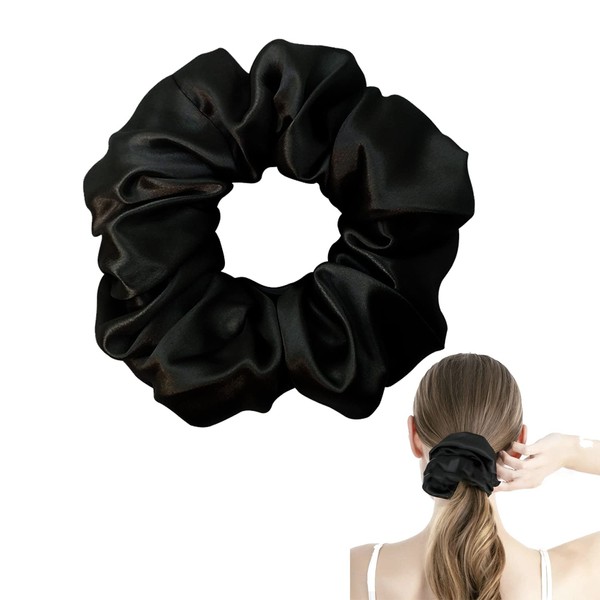 Silk Scrunchie, 100% Pure Mulberry Silk Scrunchie Large Hair Tie