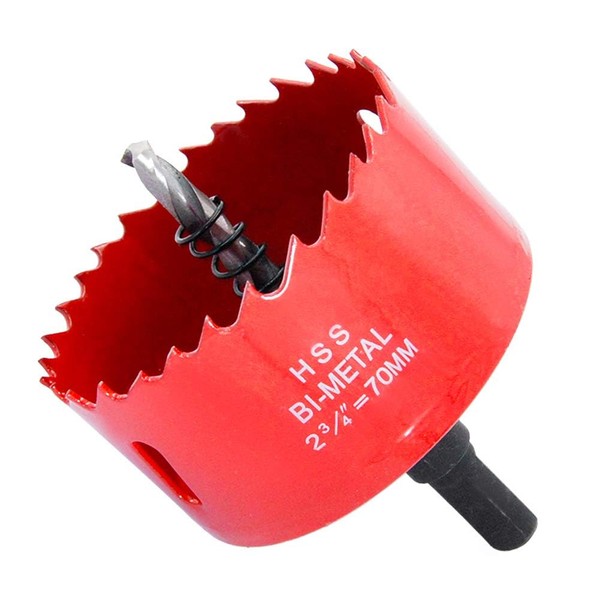 70mm HSS Bi-Metal Hole Saw (with Arbor & Guide Head),High-Speed