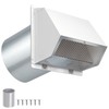 10" Hooded Wall Vent with Screen and Damper,Outdoor Wall Mount