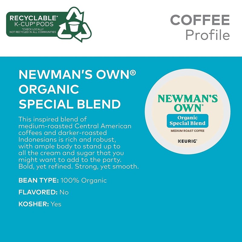 Newman's Own Organics K-cup Portion Pack for Keurig K-cup Brewers,