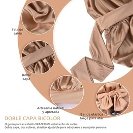 Tubos para Cabello Sin Calor: Kit de 3 Piezas con Gorro de Satín para Dormir, Bufanda de Seda Suave y Rizadores Sin Daño - Rizos Naturales, Ondas Sin 