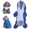 Dog Cute Raincoat Hooded Cloak Rain Jacket Cover Waterproof Polyester