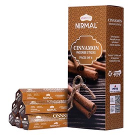 Hexa Cinnamon Incense Sticks - Pack of 6 Incense, 120 Sticks for Calming, Stress-Relief and Mindful Meditation | an Eco-Friendly, Non-Toxic and Unique Aromatic Incense Sticks by Shubhkart.