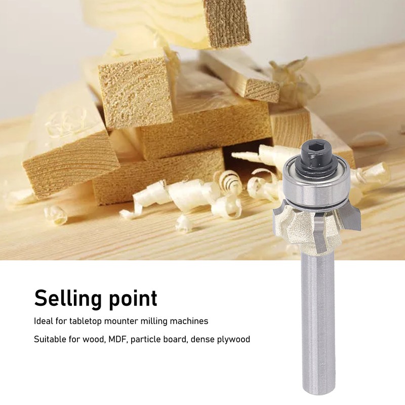 Round Over Router Bit Roundover Edge Bit Woodworking Chamfer Tool