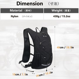 JEELAD Hydration Backpack 18L Hiking Backpack for Hiking Trail Running Cycling Marathon