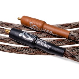 Better Cables 1.5 Feet Silver Serpent Snake Edition Brown/White RCA Audio Interconnect Cables - Stereo Pair (2 Cables) High-End, High-Performance, Premium Hi-Fi Audio