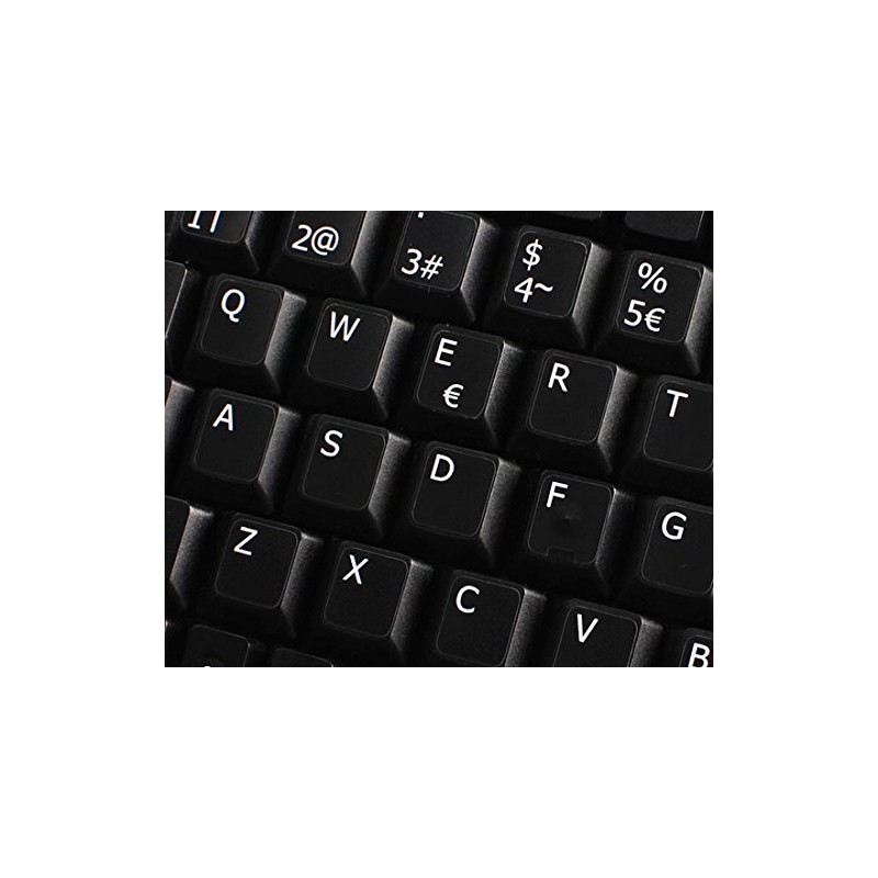 4Keyboard Spanish (Traditional) Non-Transparent Keyboard Labels ON Black Background for