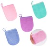 PAVIKE Face Scrubber Gloves, Makeup Remover, Gloves, 4 Color Set,