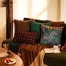 MAGOLIFE Indoor/Outdoor 12x20 in Zebra Jungle Jacquard Embroidery Decorative Lumbar Throw Pillow Cover Luxury Accent Neutral Textured Animal Cushion Pillow Case Living Room Couch Bed Sofa