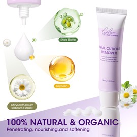 GELLEN Gellen Cuticle Remover and Nail Cuticle Oil for Growth Strength, Radiant Vitamin E, Instant Nail Cuticle Softener with Shea Butter Moisturizing Professional Cuticle Cream Removes Dry Dead Skin
