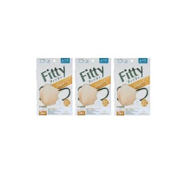 Tamagawa Eisai Fitty Style Fit Plus 3-Piece Set, 3D, 7 Pieces, Honey Beige x Ear Rubber Black, Regular Size, Mask