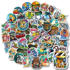 Animal Stickers, Set of 50, Stickers, Fantasy Stickers, Abundance, Labels, Stickers, Stylish, Decorative, Character, Cute, PC, Smartphone, Suitcase, Helmet (Cartoon Animals)