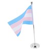 COHEALI 2 Sets Polyester Rainbow Pride Desk Flag Support Small