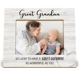 DIENADFX Great Grandma Picture Frame, Christmas Great Grandma Gifts for Great Grandma, Great Grandma Baby Announcement,So Lucky to Have A Great Grandma as Wonderful as You Picture Frames for 5x7 Photo