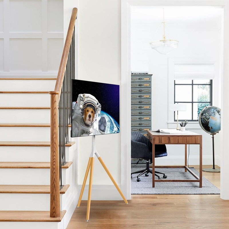 UPGRAVITY Easel TV Stand with Tripod Base for 45" to
