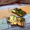 Golden Waving Lucky Cat Maneki Neko Dangle Earrings, Janpanese Manekineko