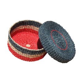 Green Breeze Imports Red White and Blue Handmade Abaca Tortilla Basket