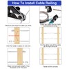 CKE 20 Pack Cable Railing Kit, Hand Swage Threaded Stud