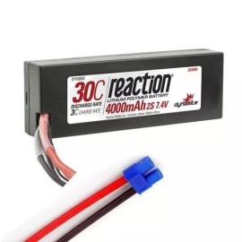 Dynamite Reaction 7.4v 4000mah 2S 30C Lipo Hardcase EC3 Plug : Vaterra ECX