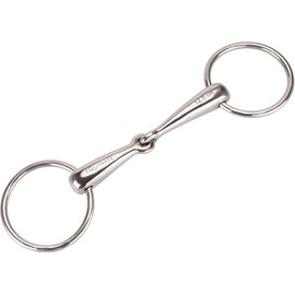 Equinate Water Snaffle Stainless Steel 18 mm Single Broken 14.5 cm Anatomically Shaped Mouth-friendly Bit with Gentle Impact Laser Engraved Size Specification