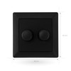 Ledvion - LED Duo Dimmer Cover Plate Black with Knob