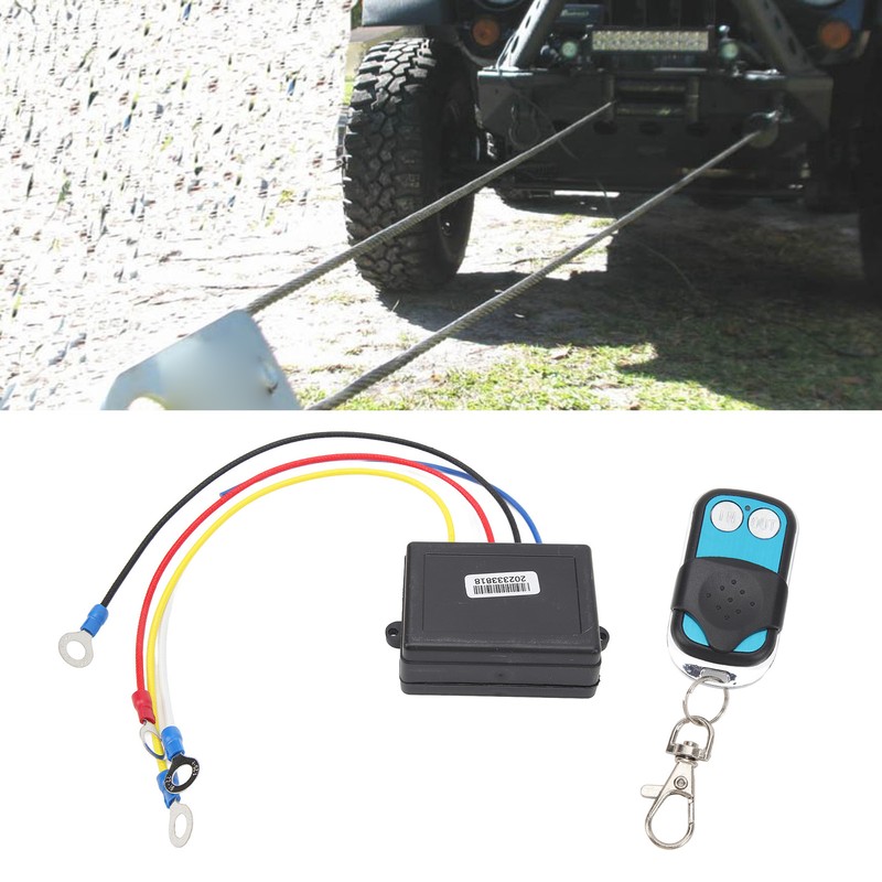 Wireless Winch Remote Control Kit DC 12V 24V 50ft Range