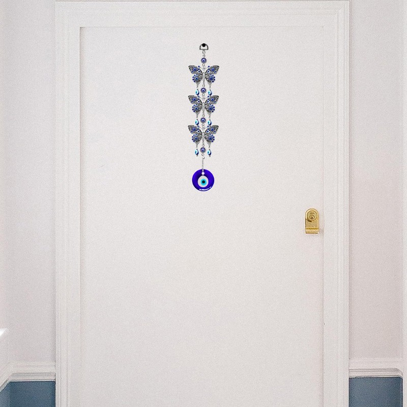 Turkish Blue Evil Eye Butterfly Wall Hanging Decoration Ornament (3