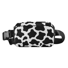 Cow Print Fanny Pack Women Men Fashion Belt Bag Waterproof Adjustable Strap Waist Pouch Casual Workout Travel Cycling Running