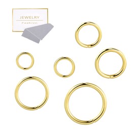 14K Gold Plated Sterling Silver Jump Rings for Jewelry Making 4mm 5mm 6mm 7mm 8mm 10mm 925 Sterling Silver Open Jump Rings for DIY（60 PCS）