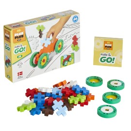 Plus-Plus 9603423 Creative Building Blocks, Big Vehicles Set, Construction Toy, PlusPlus Make&Go, 29 Pieces, Basic.