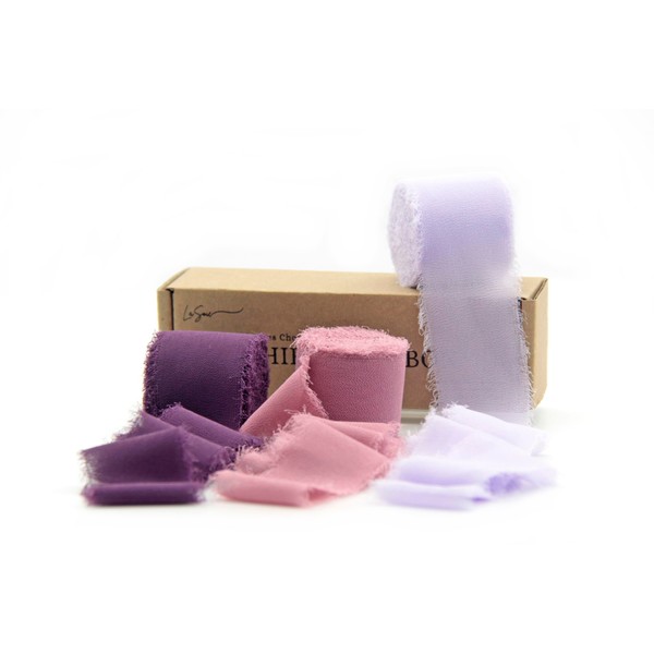 LASOIE Elegant Chiffon Ribbon.Bridal Shower Gifts Decorations. Wedding Decorations for
