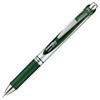 Pentel EnerGel Ballpoint Pen, 0.5mm, Silver Axis, Forest Green, BLN75Z-D3