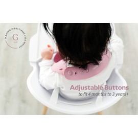 Goobie Baby Silicone Baby Bib with Food Catcher - Adjustable Waterproof Feeding Bib for Babies and Toddlers 4 to 36 Months in Stylish Colors for Girl and Boy - Modern, Soft, Easy to Clean (Mauve)