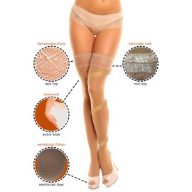 Glamory Vital 70 Support Hold Ups, Brown (Make up), XXX-Large