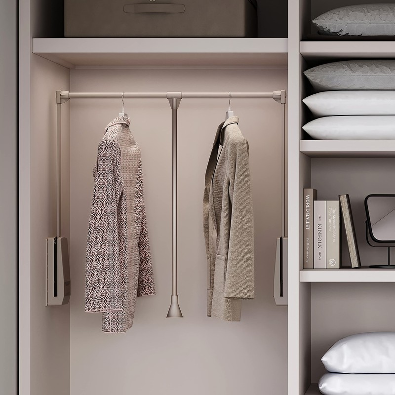 Emuca - Pair of side plates for Wardrobe folding pull