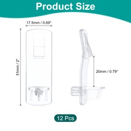 uxcell 20 Pcs Cabinet Shelf Pegs, Plastic Locking Shelf Pins, Shelf Holders Pegs, Shelf Support Bracket Shelf Clips Fit 20mm (3/4") Shelves for Kitchen Cabinet Bookshelves