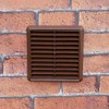 Kair Brown Louvred Wall Vent Grille 155mm External Dimension with