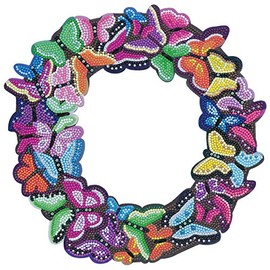 Craft Buddy Crystal Art 5D Diamond Painting Wreath Kit ~ Easter Spring Christmas Autumn Designs (Butterfly Wreath)